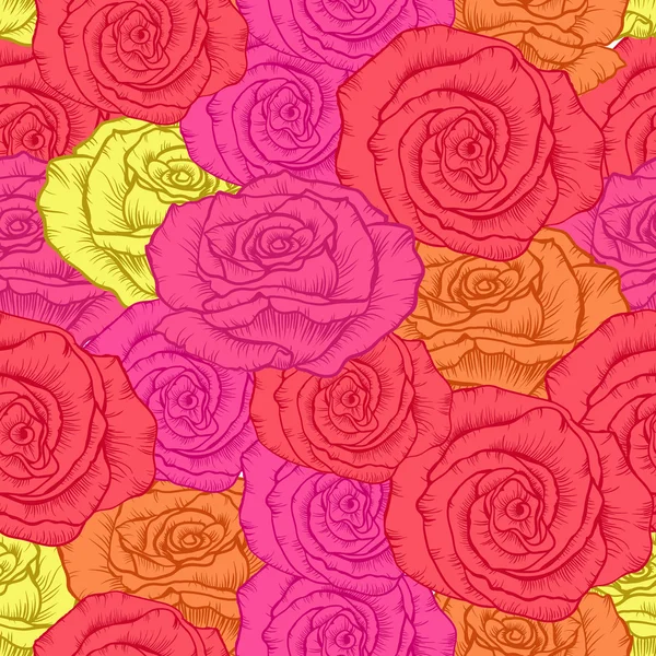 Modèle sans couture avec des roses — Image vectorielle