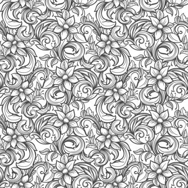 Dikişsiz floral el desen çizmek