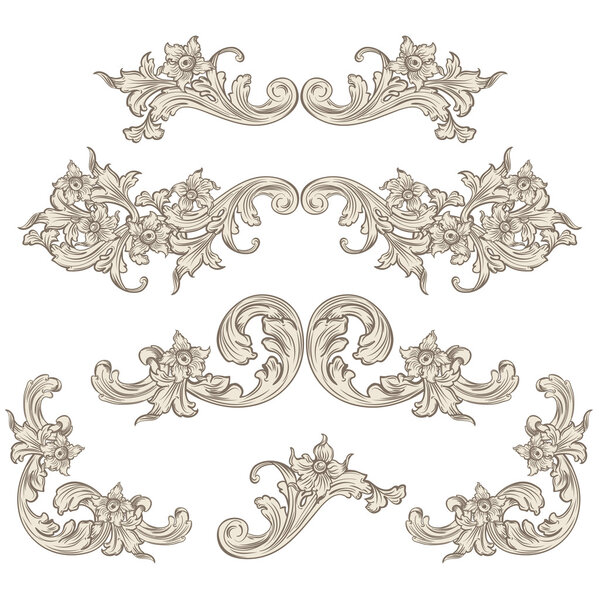 Набор каллиграфических элементов
