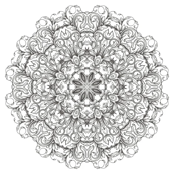 Modèle floral rond — Image vectorielle