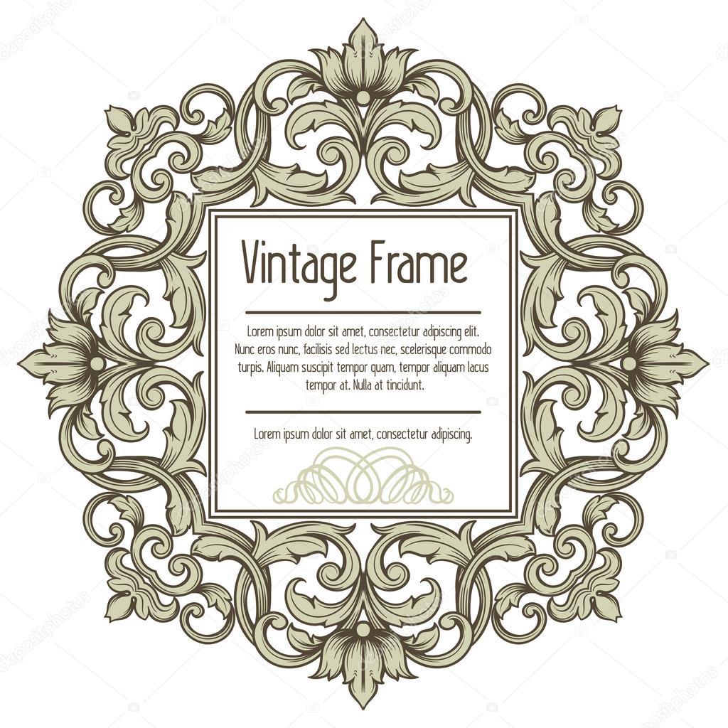 Vector vintage border frame
