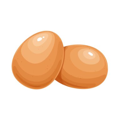 İki tam kahverengi tavuk yumurtası.