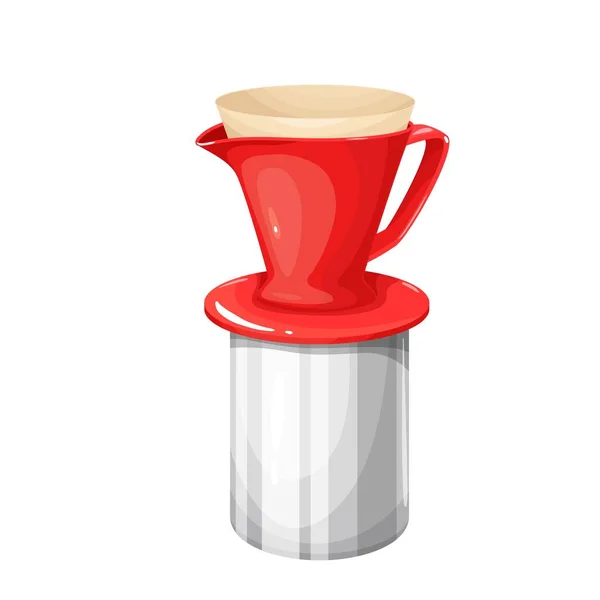 Dripper cafetière — Image vectorielle
