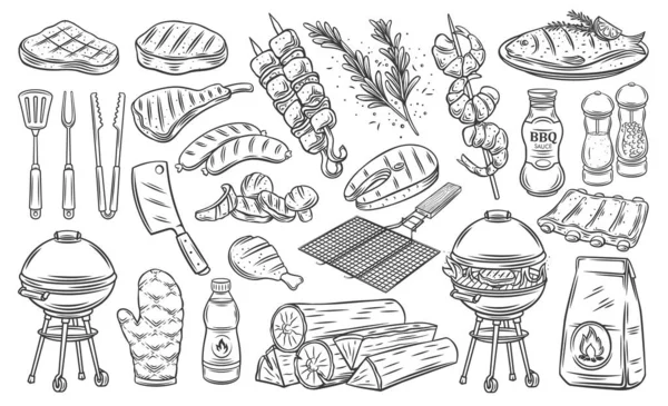 BBQ parti ana hatları simgeleri ayarlandı
