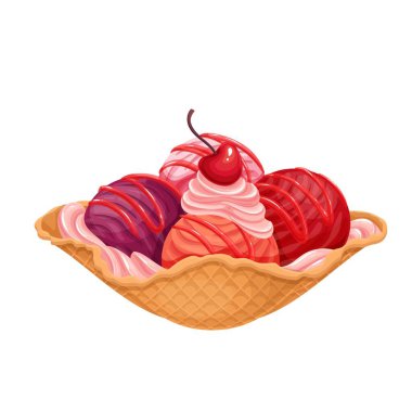 Dondurma karışımı waffle fincanı topları