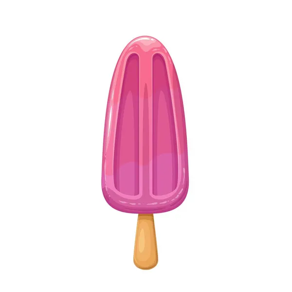 Gelo rosa pop, gelado de frutas de picolés — Vetor de Stock