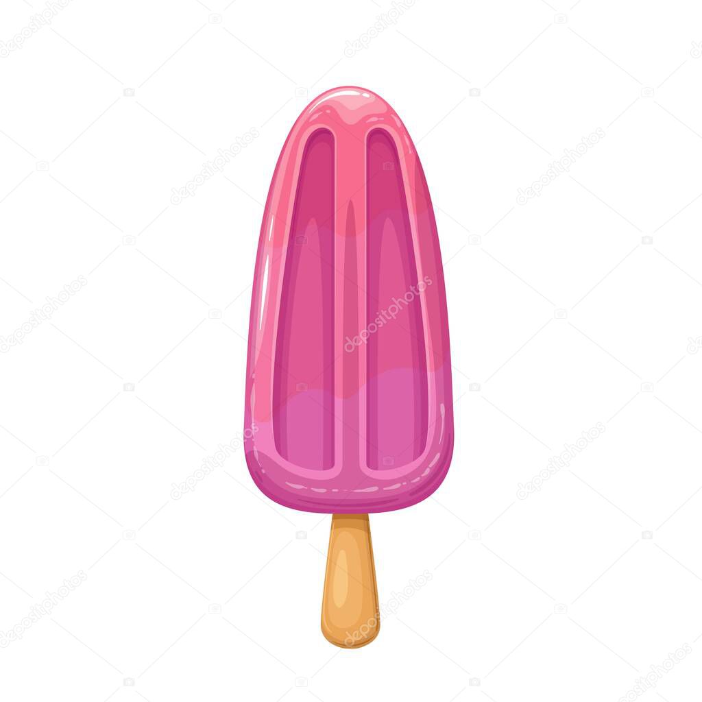 Pink ice pop, popsicles fruit ice