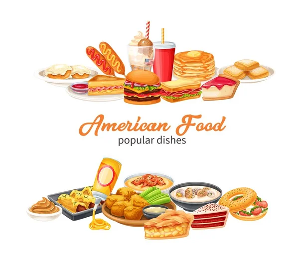 Contrepartie alimentaire américaine — Image vectorielle
