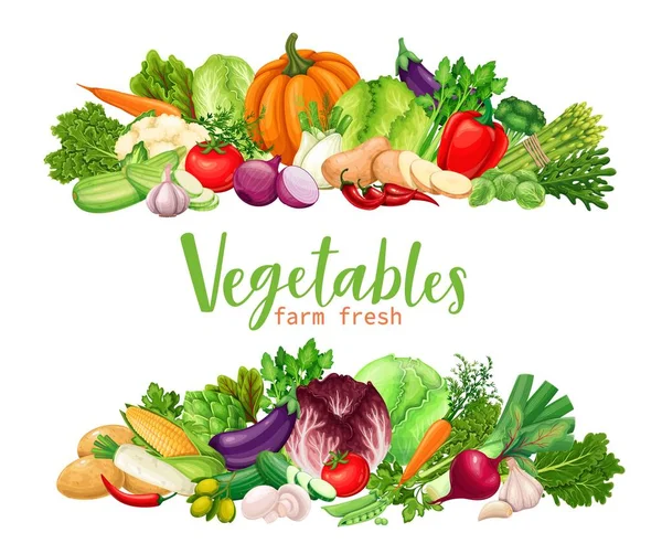 Conjunto de iconos de verduras — Vector de stock