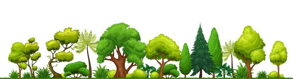Árvores e arbustos — Vetor de Stock