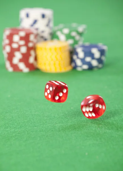 Red dice — Stock Photo, Image