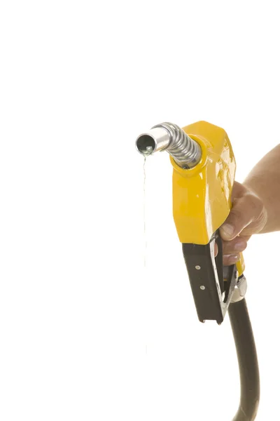 Sarı benzin pompası — Stok fotoğraf