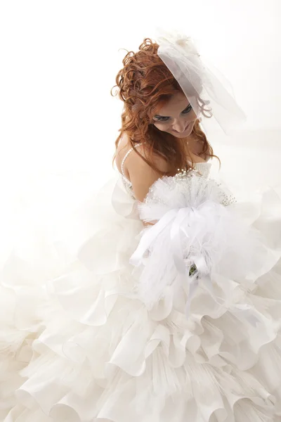 Mooie lachende bruid — Stockfoto