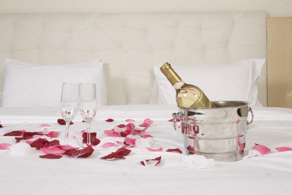 Hotel Room With Big Bed And Red Flowers Stock Photo By C Senkaya 30693529