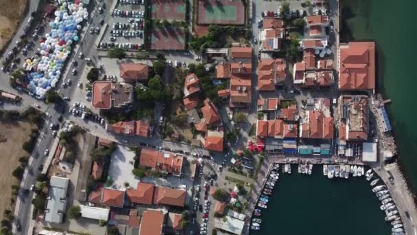 Drone girato nella bella Urla, Izmir - la terza città più grande della Turchia. vista aerea — Video Stock