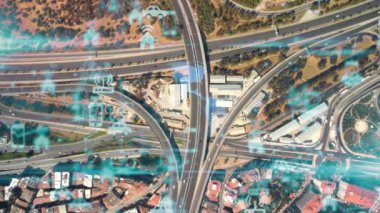 Ulaşım ve teknoloji konsepti. ITS Akıllı Taşıma Sistemleri. Hizmet olarak hareket edilebilirlik.