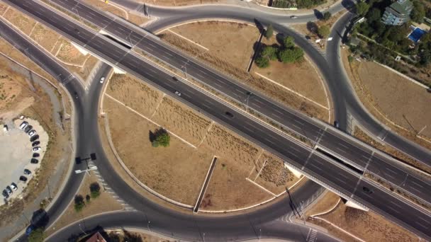 都市の高速道路の空中風景 — ストック動画