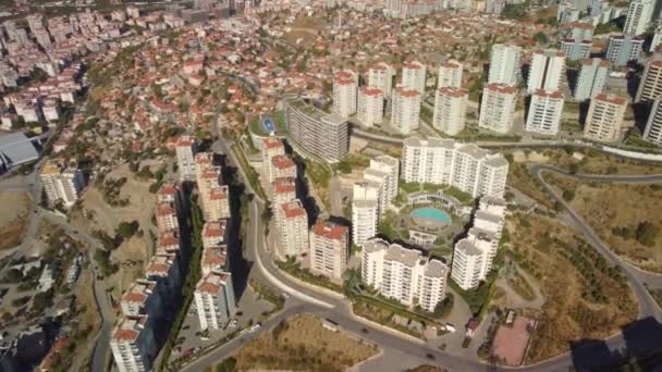 Moderní město letecké pohled.izmir Turecko — Stock video
