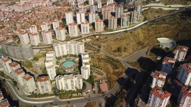 Moderne stad uitzicht op de lucht.izmir Turkije — Stockvideo