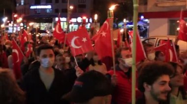 IZMIR, TURKEY - Ekim 2021: Türkiye Cumhuriyeti Günü, her yıl 29 Ekim 'de kutlanan ulusal bayram