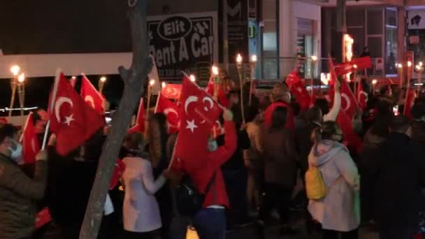 IZMIR, TURCHIA - OTTOBRE 2021: Festa della Repubblica dei Tacchini, una festa nazionale celebrata annualmente il 29 ottobre — Video Stock