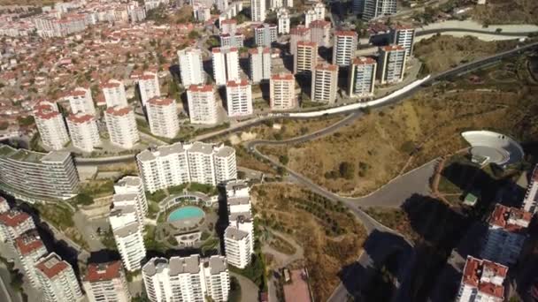 Moderní město letecké pohled.izmir Turecko — Stock video