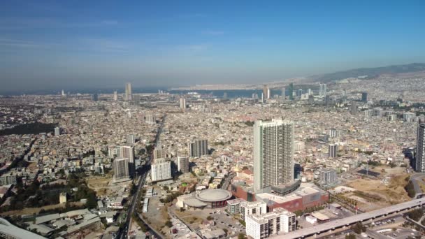 Nowoczesny widok na miasto z powietrza. Izmir Turcja — Wideo stockowe