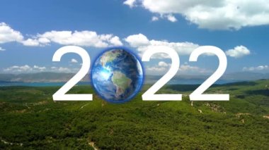 2022 yılbaşı konsepti. Çevre teknolojisi konsepti. Sürdürülebilir kalkınma hedefleri. SDG 'ler.