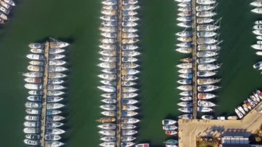 Seferihisar Sigacik Marina insansız hava aracı atışı ve kale, IZMIR, TURKEY