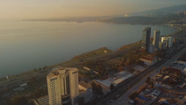 Moderna cidade aérea view.izmir Turquia — Vídeo de Stock