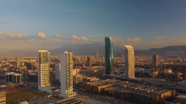 Moderna cidade aérea view.izmir Turquia — Vídeo de Stock