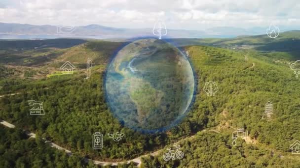 Environmentální technologie. Cíle udržitelného rozvoje. CUR. — Stock video