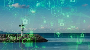 Çevre teknolojisi konsepti. Sürdürülebilir kalkınma hedefleri. SDG 'ler.