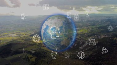 Çevre teknolojisi konsepti. Sürdürülebilir kalkınma hedefleri. SDG 'ler.