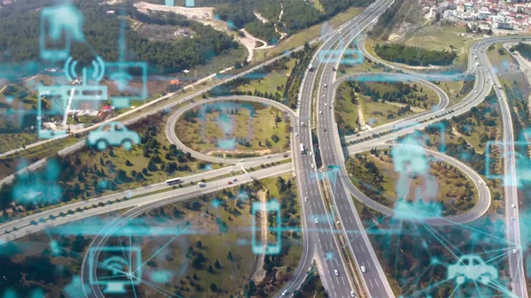 Ulaşım ve teknoloji konsepti. Akıllı Ulaşım Sistemleri. Hizmet olarak hareket edilebilirlik.