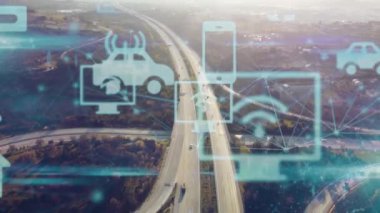 Ulaşım ve teknoloji konsepti. Akıllı Ulaşım Sistemleri. Hizmet olarak hareket edilebilirlik.