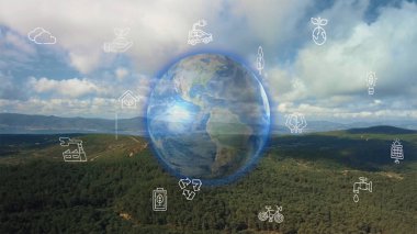 Çevre teknolojisi konsepti. Sürdürülebilir kalkınma hedefleri. SDG 'ler.