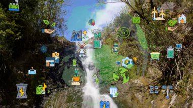 Çevre teknolojisi konsepti. Sürdürülebilir kalkınma hedefleri. SDG 'ler.