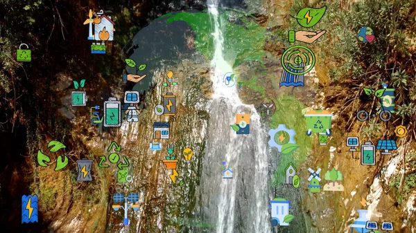 Çevre teknolojisi konsepti. Sürdürülebilir kalkınma hedefleri. SDG 'ler.