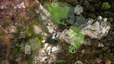 Çevre teknolojisi konsepti. Sürdürülebilir kalkınma hedefleri. SDG 'ler.