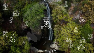 Çevre teknolojisi konsepti. Sürdürülebilir kalkınma hedefleri. SDG 'ler.