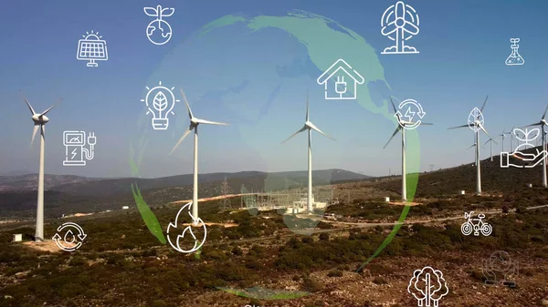 Környezetvédelmi technológiai koncepció. Fenntartható fejlődési célok. Fenntartható fejlesztési célok. — Stock Fotó