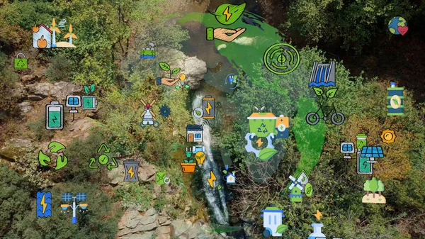 Çevre teknolojisi konsepti. Sürdürülebilir kalkınma hedefleri. SDG 'ler.