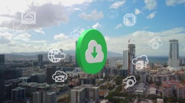 Bulut hesaplama konsepti. İletişim ağı.