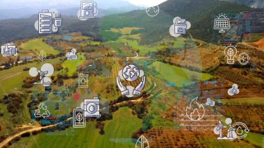 Çevre teknolojisi konsepti. Sürdürülebilir kalkınma hedefleri. SDG 'ler. Yüksek kalite fotoğraf