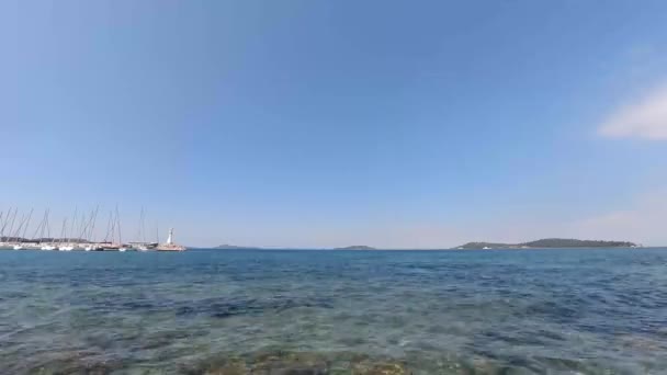 Utsikt Från Liten Havsstad Iskele Urla Izmir — Stockvideo