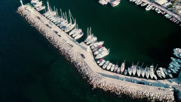 Urla Izmir Turecko Červen 2021 Pohled Vesnický Přístav Rybářské Lodě — Stock video