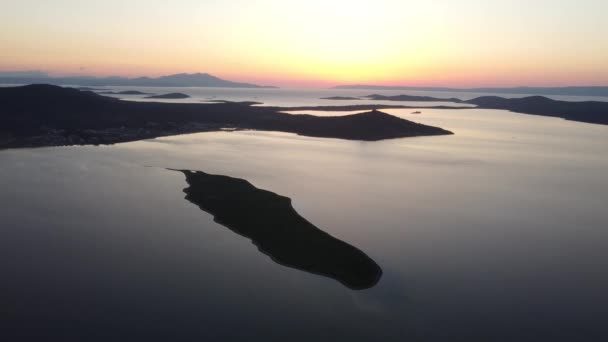 Balikesir Ayvalik Cunda Adasının Hava Manzarası Yüksek Kalite Görüntü — Stok video