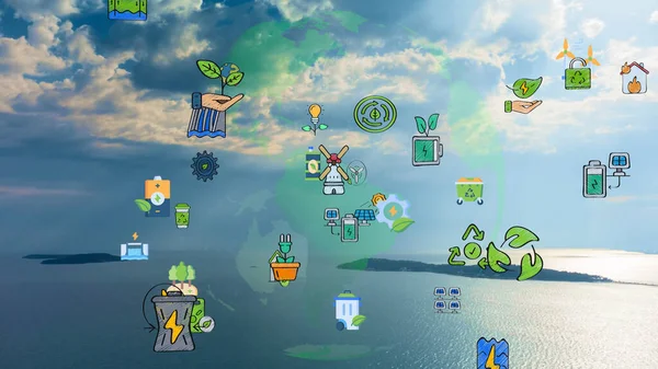 Çevre teknolojisi konsepti. Sürdürülebilir kalkınma hedefleri. SDG 'ler. Yüksek kalite fotoğraf