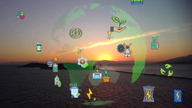 Çevre teknolojisi konsepti. Sürdürülebilir kalkınma hedefleri. SDG 'ler. Yüksek kalite 4k görüntü